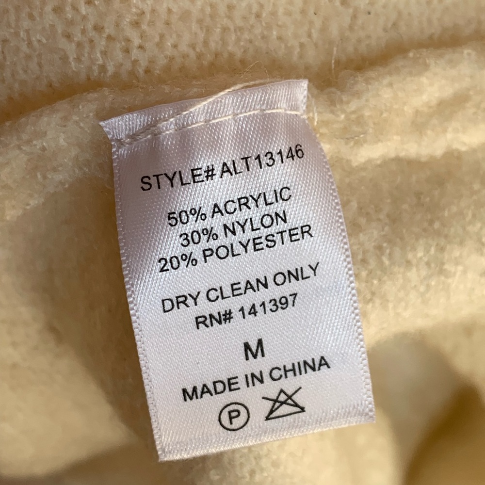 New ASTR distressed pullover sweater cream white M - Picture 3 of 8